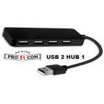 Proficon USB 2 HUB 1 διασύνδεση 4 θυρών με καλώδιο